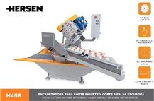 H45R Cross cutting machine with single blade, swivel table and tilting bridge