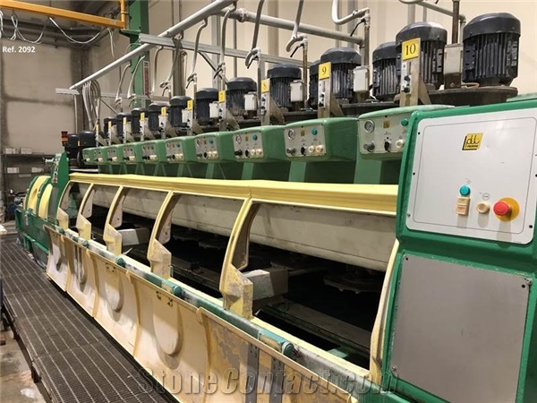Used Polishing Machine- Pedrini Calibrating/Polishing Machine For Marble Tiles Ref. 2092