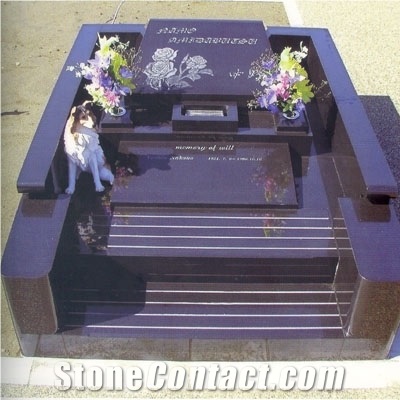 Tombstone, Black Granite Japanese, Korean
