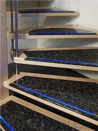 Steps & Risers, Black Granite Steps