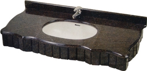 Vanity Top-A, Black Granite Vanity Top