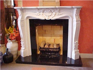 White Marble Fireplace