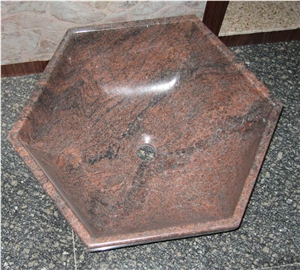 Sink&basin, Multicolor Red Granite Basin