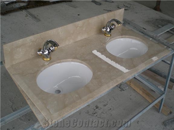 Classic Beige Marble Vanity Top
