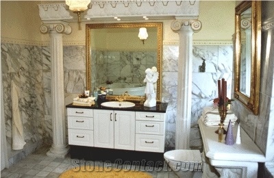 White Marble Bathroom Design