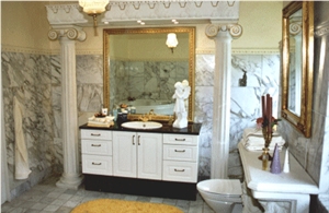 White Marble Bathroom Design