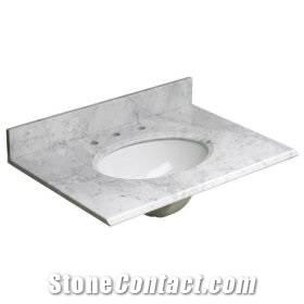 Bianco Carrara White Marble Vanity Top