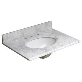 Bianco Carrara White Marble Vanity Top