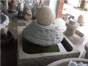 Yellow Granite Fountain Balls