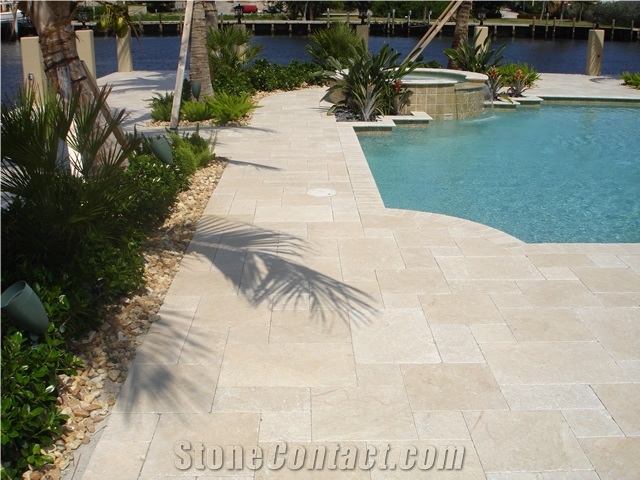 Galala Marble Tumbled Pool Paver