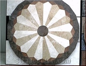 Marble, Travertine Medallion