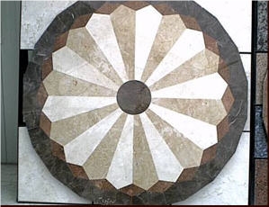 Marble, Travertine Medallion