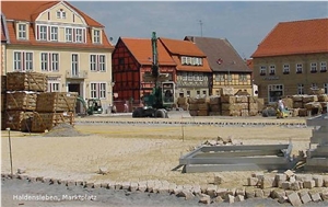Granite Paving Stone-Cubic Stone, Beige Granite Paving Stone