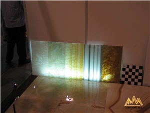 Glass Backed Onyx Tiles