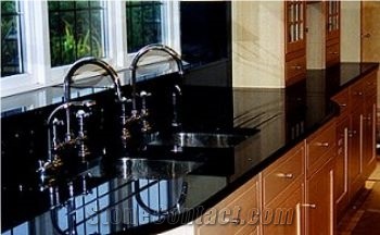 Nero Assoluto Countertop, Nero Assoluto Black Granite Countertop