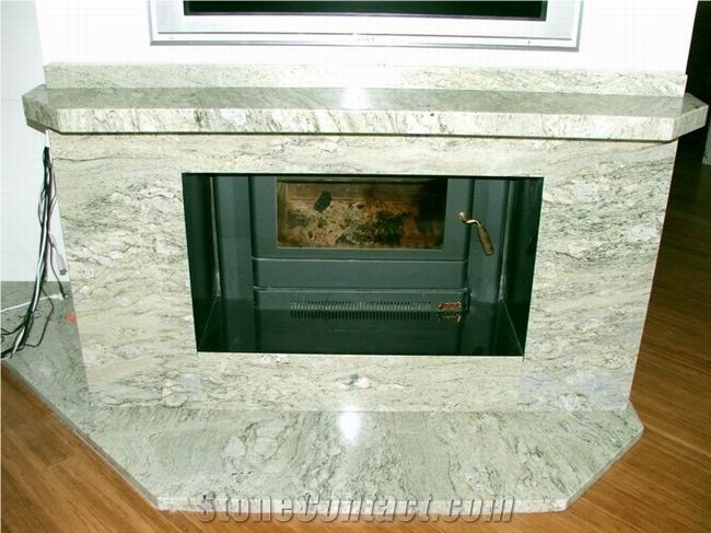 Lemon Ice Granite Fireplace