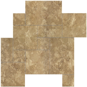 Travertine Walnut French Pattern