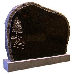 Brown Granite Tombstone