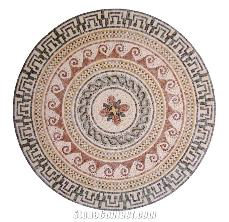 Travertine Mosaic Medallion