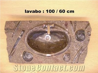 Fossile Stone Wash Basin