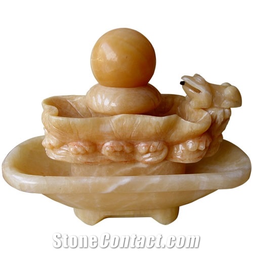 China Yellow Onyx Fountian Ball