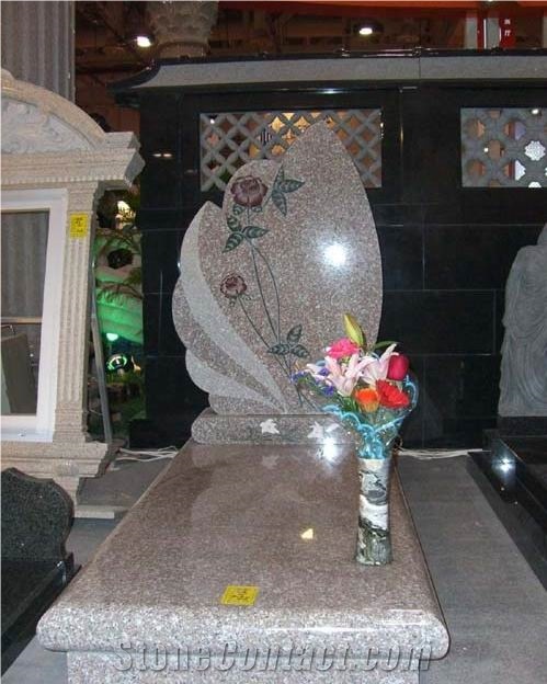 Pink Granite Tombstone and Monuments