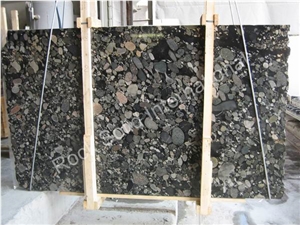 Black Mosaic Granite Slabs