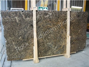Crema Espresso Granite Slabs, Brazil Brown Granite