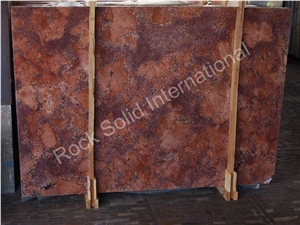 Juparana Bordeaux Granite Slabs, Bordeaux Cabernet Granite