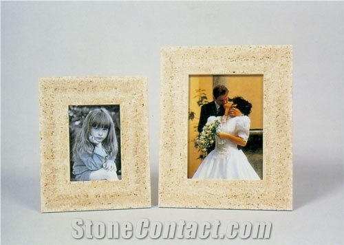 Travertine Frame, Classic Beige Travertine, Picture Frame, Photo Frame