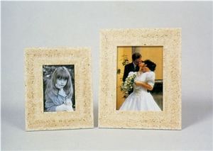 Travertine Frame, Classic Beige Travertine, Picture Frame, Photo Frame
