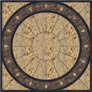 Granite Mosaic Square Medallions
