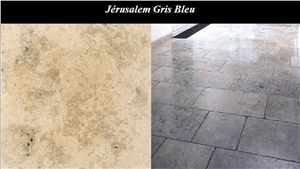 Jerusalem Gris Blue Limestone Floor Tile