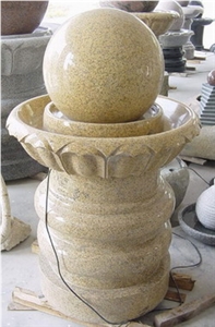 Yellow Granite Ball Fountain Yellow Granite Ball Fountain