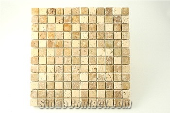 25mm Mixed Travertine Mosaic