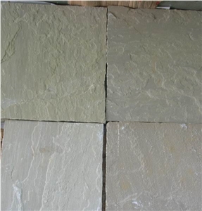 Raj Green Sandstone Slabs & Tiles, India Green Sandstone
