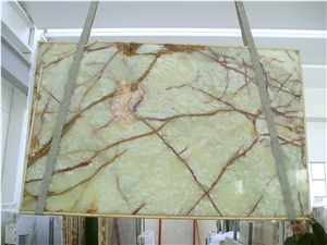 Damghan Green Onyx Slab, Iran Green Onyx