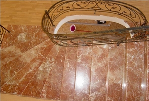 Red Marble Staircase,Step