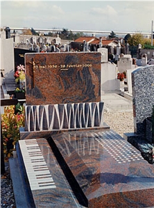 Muliticolor Red Granite Monument