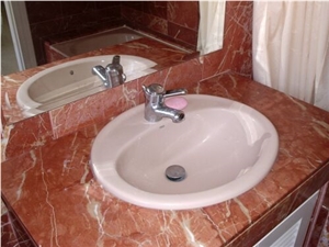 Rosso Alicante Marble Vanity Top Units