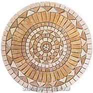 Travertine Mosaic Medallion
