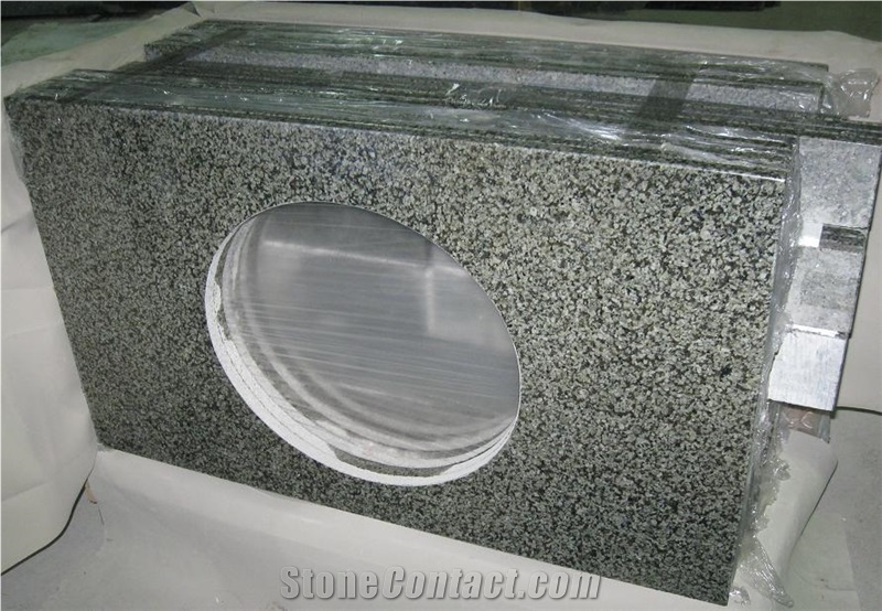 Moss Green Granite Vanity Tops, Chinese Granite Va