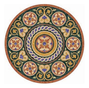 Natural Stone Round Waterjet Medallion