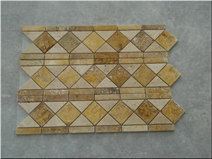 Yellow Travertine Mosaic Border