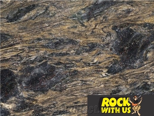 Black Forest Gold Granite Slabs & Tiles