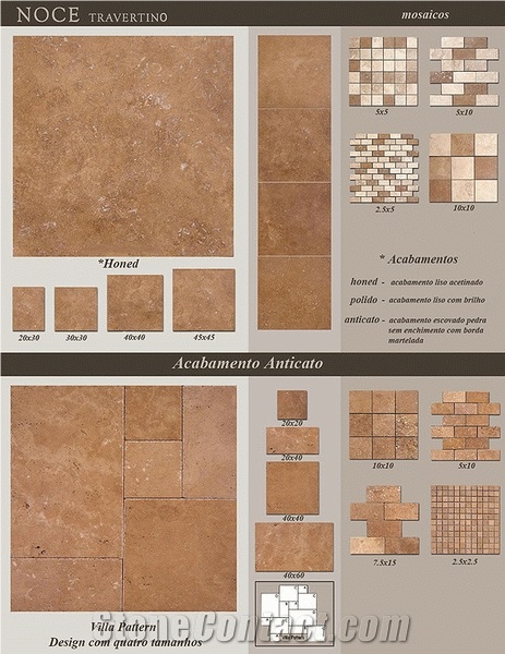Travertino Noce Travertine Slabs & Tiles
