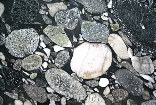 Black Mosaic Granite Slabs & Tiles