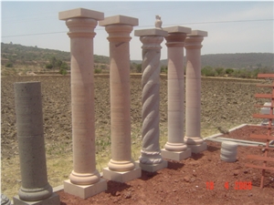 Beige Travertine Columns