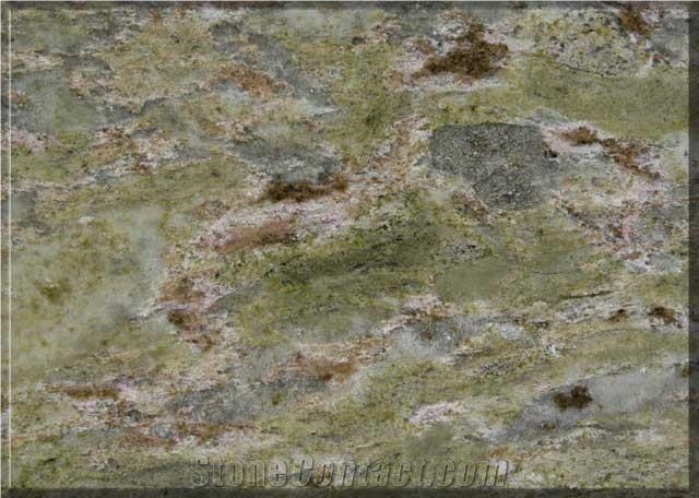Verde Cascada Granite Slabs & Tiles, Brazil Green Granite