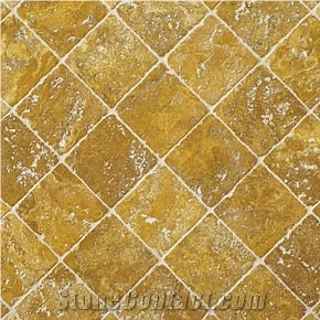 Giallo Oriente Travertine Mosaic
